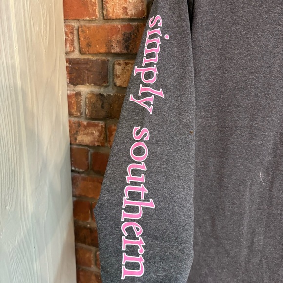 Simply Southern womens scrub life graphic long sleeve t-shirt gray small - Picture 4 of 6